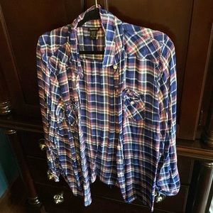 Torrid plaid button down shirt